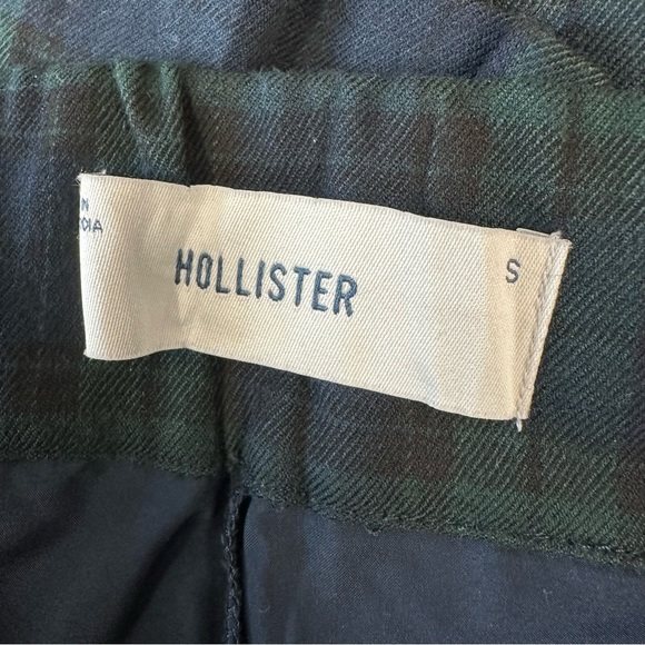 Hollister ultra high rise blue green plaid skort tie waist and side zipper S - Picture 7 of 8